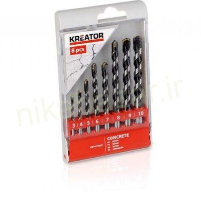 ست 8 عددی مته بتن کریتور سایز 3-10 مدل KRT012402