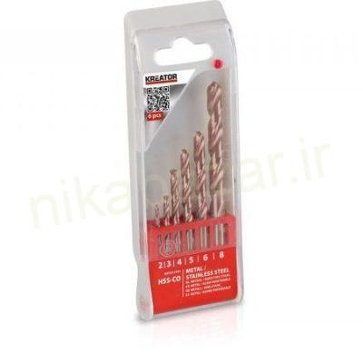 ست مته کبالت 6 عددی سایز 2-8 مدل KRT012701